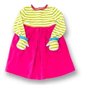 J. Khaki Girls Size 5 Appliquéd Mitten Dress